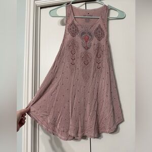 American Eagle Outfitters Soft & Sexy Tank Feather Design Size M